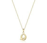 XYTDM Collar con inicial chapado en oro de 18 quilates, collar con colgante de letra A-Z para mujer, 0, Metal, Sin gemas