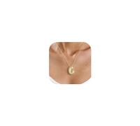 XYTDM Collar con letra de burbujas de oro para mujeres y niñas, chapado en oro de 14 quilates, circonita cúbica, collar con inicial de globo, collar con colgante de alfabeto de burbujas de diamante,