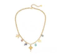 XYTDM Collar de corazón de oro, collar de playa Beck adecuado para mujeres con diferentes formas de corazón, colgante de oro, collar de corazón de sol, colgante de moneda, joyería de moda regalos, 0,