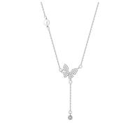XYTDM Collar de lazo en capas para mujer, colgante de perlas de oro de 14 quilates, gargantilla de piedras preciosas, joyería apilada, bonita gargantilla de regalo, 0, Metal, Sin gemas