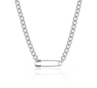 XYTDM Collar de seguridad delicado de oro para mujer, collar de moda hecho a mano, pines de seguridad con dijes de corazón, regalos para mujer, 0, Metal, Sin gemas