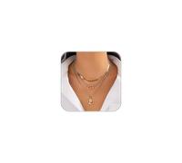 XYTDM Collares en capas de oro para mujer, collar de plata gruesa con clip de moneda, collar apilado, joyería de moda, 0, Metal, Sin gemas