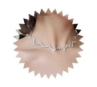 XYTDM Gargantilla brillante para mujer para boda y graduación, cadena de tenis dorada con diamantes de imitación de circonita cúbica, accesorio de moda, 0, Metal, Sin gemas