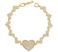 XYTDM Gargantilla chapada en plata para mujer, con diamantes de imitación, pulsera corta de plata, talla única, Metal, Sin gemas