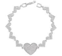 XYTDM Gargantilla chapada en plata para mujer, con diamantes de imitación, pulsera corta de plata, talla única, Metal, Sin gemas