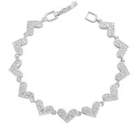 XYTDM Gargantilla chapada en plata para mujer, con diamantes de imitación, pulsera corta de plata, talla única, Metal, Sin gemas
