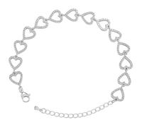XYTDM Gargantilla chapada en plata para mujer, con diamantes de imitación, pulsera corta de plata, talla única, Metal, Sin gemas