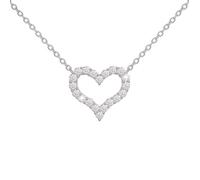 XYTDM Gargantilla de diamantes de imitación de corazón de oro blanco con cristales completos, gargantilla de cristal brillante, accesorios de joyería de fiesta de moda para mujer, 0, Metal, Sin gemas