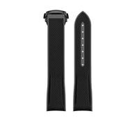XYTLGOVDN Correa de reloj goma compatible con correa Omega X Swatch Joint MoonSwatch 20 mm(Black Bk bukle)