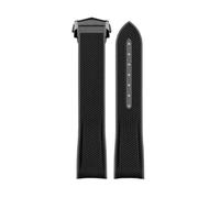XYTLGOVDN Correa de reloj goma compatible con correa Omega X Swatch Joint MoonSwatch 20 mm(Black matte BK)