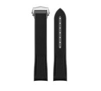 XYTLGOVDN Correa de reloj goma compatible con correa Omega X Swatch Joint MoonSwatch 20 mm(Black matte SR)