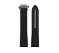 XYTLGOVDN Correa de reloj goma compatible con correa Omega X Swatch Joint MoonSwatch 20 mm(Black SR bukle)