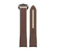 XYTLGOVDN Correa de reloj goma compatible con correa Omega X Swatch Joint MoonSwatch 20 mm(Brown matte BK)