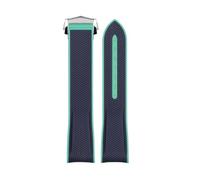XYTLGOVDN Correa de reloj goma compatible con correa Omega X Swatch Joint MoonSwatch 20 mm(Cyan matte SR)