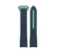 XYTLGOVDN Correa de reloj goma compatible con correa Omega X Swatch Joint MoonSwatch 20 mm(Cyan SR bukle)