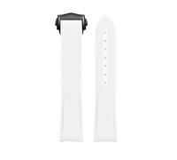XYTLGOVDN Correa de reloj goma compatible con correa Omega X Swatch Joint MoonSwatch 20 mm(White matte BK)
