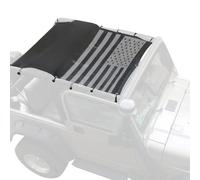 XYTTD Cubierta de Malla Parasol para Techo Compatible con Jeep Wrangler YJ TJ 1997-2006, protección UV y reducción del Calor.,American Flag