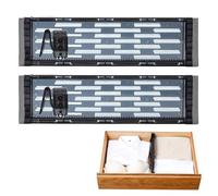 xyuayamz Separador Cajones Ajustable, Separadores de Cajones, Divisores de Cajón, Separadores Cajone para Dormitorio Baño Cocina Oficina, Extensibles 30-49CM, 2 Piezas, Transparente Negro