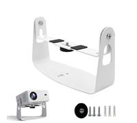xyuayamz Soporte Proyector Pared, Soporte Proyector Techo Ajustable con Rotación de 360°, Mini Projector Stand, Estante para Projector para Cine en Casa Oficina Sala de Juegos, Metálico, Blanco