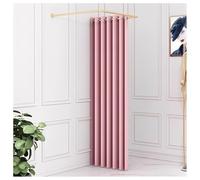 XYUERU Barra de Cortina for probadores, probadores de centros comerciales, vestuarios de Pared for Tiendas de Ropa y vestuarios for Proteger la privacidad.(Pink)