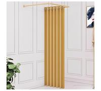 XYUERU Barra de Cortina for probadores, probadores de centros comerciales, vestuarios de Pared for Tiendas de Ropa y vestuarios for Proteger la privacidad.(Gold)