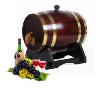 XYUERU Barril de Vino de Roble, contenedor de Barril de Vino de Madera de Roble Vintage con Grifo, Barril de Bebida de Madera for cócteles envejecidos(20L)