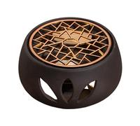 XYUERU Calentador de té de cerámica, calentador de tetera de cerámica, diseño tallado hueco, adecuado for calentadores de café y alimentos