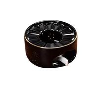 XYUERU Calentador de tetera de porcelana, calentador de té de porcelana, calentador de café resistente al calor for teteras amantes del café, for teteras y alimentos(Black)