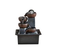 XYUERU Fuente de sobremesa for Interiores, Cascada de Escritorio, decoración del hogar, humidificador, Cascada pequeña de 4 Niveles for balcón, hogar.