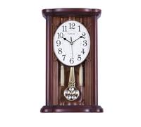 XYUERU Reloj de sobremesa, Reloj de sobremesa silencioso de Madera, Reloj de sobremesa Retro con Pilas for el hogar, Reloj de Mesa Retro for decoración de Sala de Estar(Brown)