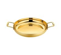 XYUERU Sartén de acero inoxidable dorado, sartén grande, plancha, sartén grande con tapa, cocina gigante, sartén de inducción, apto for lavavajillas y horno for cocinar en casa(36cm)