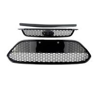 XYUOIS Compatible con Ford para Focus 2009 2010 2011 2012 2013 2014 2015 Rejillas Superiores E Inferiores Parachoques Automóvil Cubierta Frontal De Panal Abeja Reemplazo De Moldura Parrilla