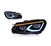 XYUOIS Conjunto faro delantero coche Compatible Con VW Para Golf 6 2008 2009 2010 2011 2012 2013 Proyector De Faros Lámpara De Señal Faro Delantero Luces De Coche Luz De Circulación Diurna