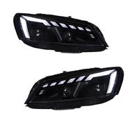 XYUOIS Conjunto faro delantero coche Compatible Con VW Para Passat B7 2011 2012 2013 2014 2015 2016 DRL Proyector Lente Faro Intermitente Luz Alta Angel Eye Faro