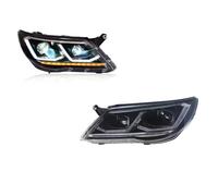 XYUOIS Conjunto faro delantero coche Compatible Con VW Para Tiguan 2013 2014 2015 2016 2017 Faros Delanteros Luz De Circulación Diurna DRL Luz Freno Luz Giro Parachoques Delantero Faro Delantero