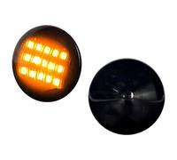 XYUOIS Luz de liquidación Compatible con Fiat para Punto 188 1999-2012 Intermitente Secuencial Luz De Señal De Giro Dinámica Indicador Lateral Lámpara De Espejo Piezas De Automóvil(Black)