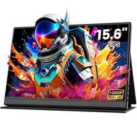 Xyvolve Monitor portátil, 15.6 pulgadas FHD 1080P IPS antirreflejos, HDMI dual tipo C, altavoces integrados, monitores de computadora ultrafinos con cubierta protectora, extensión de pantalla para