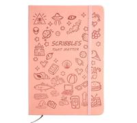 Xyvor Cuaderno con Hojas Rayadas,21,2×14,5cm Libreta A5,Papel 80g/m²,200 Páginas,Diario,Cuaderno de Viaje,Tapa Blanda,Cierre con Goma Elástica,Notebook para Estudios,Recetas,Trabajo,Viajes (Rosa)