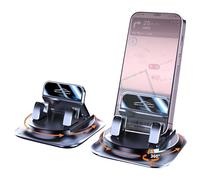 XYWCAI Soporte Movil Coche 360 Grados Giratorio Silicona Antideslizante Car Phone Holder Salpicadero, Porta Movil Coche Universal para iPhone Samsung Xiaomi Smartphones de 4 a 7 Pulgadas (Negro)