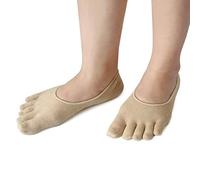 XYWHPGV 1 par de calcetines de gel hidratantes para el talón, cuidado de los pies secos y agrietados, dedos de los pies, ventilación separada, tratamiento de Spa, recuperación, Color desnudo(100f0 982