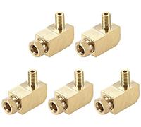 XYWHPGV Accesorio de tubería de latón Codo de calle de barra de 90 s M5 macho X 4 mm OD Tamaño de tubería 5 piezas(e1a32 52926 6274e 1434f 611a9 ad242