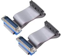 XYWHPGV Cable plano de cinta IDC DB25 macho a conector hembra FC-26 2,54 mm paso 20 cm de longitud, 2 piezas(945c1 ff9f5 0b2cf e6ad5 1eab4 6bdf6