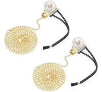 XYWHPGV Interruptor de cadena de tracción SPST para lámpara de luz de ventilador de techo con cadena de tracción de 110 cm dorado 2 piezas(0d489 a3592 06bb2 a0ff4 e2633 7a43d