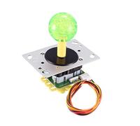 XYWHPGV Joystick Control Stick Rocker Switch 10 pines 4/8 vías transparente bola verde mango superior piezas de bricolaje clásico juego de Arcade competencia(c2983 88955 12fcd 10961 9027b 96300