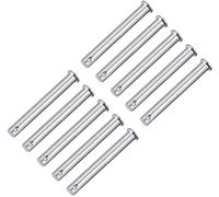 XYWHPGV Pasadores de horquilla de un solo orificio, 10 mm x 90 mm, cabeza plana de acero galvanizado, 10 piezas(240bb d4db2 ede61 eb853 a64a2 96197