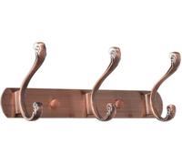 XYWHPGV Perchero montado en la pared, perchero, perchero, ganchos de acero inoxidable para abrigo, sombrero, toalla, bolso, llave, baño, dormitorio, entrada, cobre antiguo, 3 ganchos(d8984 e26de 85f95