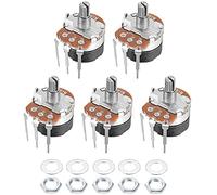 XYWHPGV Potenciómetro WH138 con interruptor 1 M Ohm Resistencias variables Una sola vuelta Rotary Carbon Film Taper 5pcs(b5120 b0665 4bcd7 ca0e5 d9575 17d76