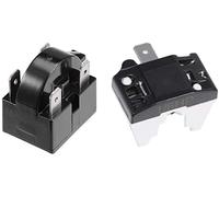 XYWHPGV Refrigerador Start Relay 15 Ohm 4 Pin + Compresor Protector de Sobrecarga Térmica 1 / 6HP 125W(21659 601f9 64cb4 ef31d dd736 81b69
