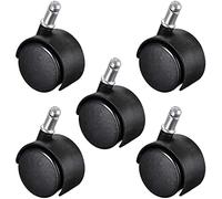 XYWHPGV Ruedas giratorias de 2 pulgadas Rueda doble de nailon Universal 11 mm x 22 mm Rueda de vástago Negro 5 piezas(67d86 c9402 72523 49ac1 053bb c1999