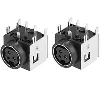 XYWHPGV S-video Montaje en PCB Conector DIN de 3 pines Conector de audio y video Negro MPC-3-02 2Pcs(c7a78 2865d ca444 d6a26 23d2c ce0f9